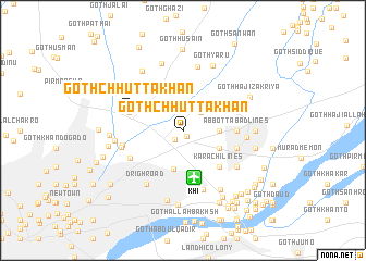 map of Goth Chhutta Khān