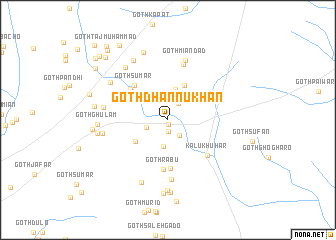 map of Goth Dhannu Khān