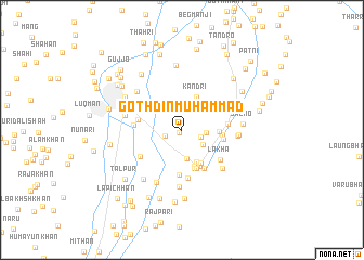 map of Goth Dīn Muhammad