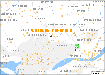 map of Goth Dost Muhammad