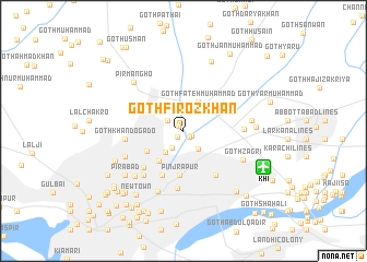 map of Goth Fīroz Khān