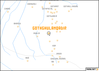 map of Goth Ghulām Qādir
