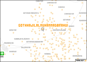 map of Goth Hāji Lāl Muhammad Brāhui