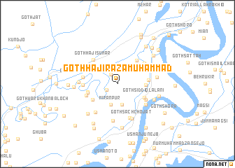 map of Goth Hāji Raza Muhammad