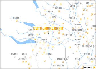 map of Goth Jamāl Khān