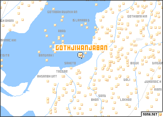 map of Goth Jīwan Jabān