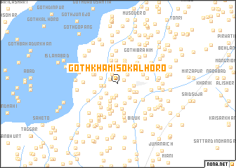 map of Goth Khamiso Kalhoro