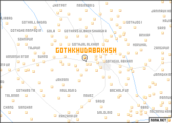 map of Goth Khuda Bakhsh