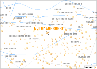 map of Goth Mehar Māri