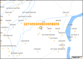 map of Goth Mehrāb Khān Bāra