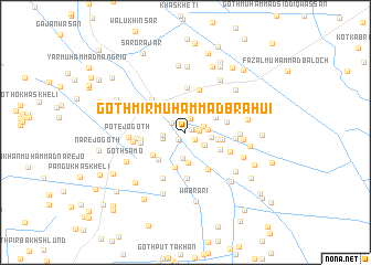 map of Goth Mīr Muhammad Brāhui