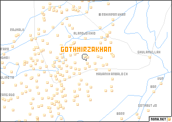 map of Goth Mirza Khān