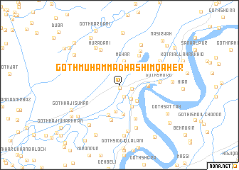 map of Goth Muhammad Hāshim Qaher