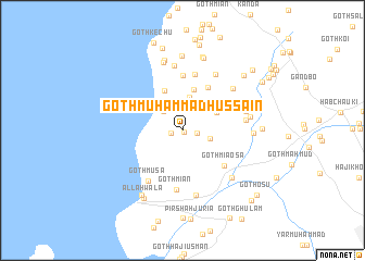 map of Goth Muhammad Hussain