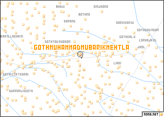 map of Goth Muhammad Mubārik Mehtla