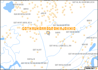 map of Goth Muhammad Rahīm Jakhio