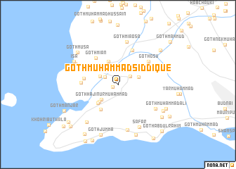 map of Goth Muhammad Siddīque