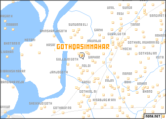 map of Goth Qāsim Mahar