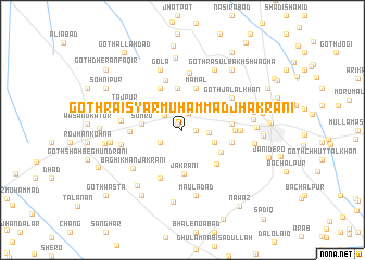 map of Goth Rais Yār Muhammad Jhakrani