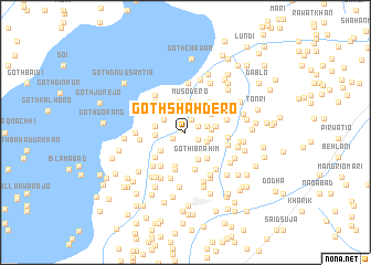map of Goth Shāh Dero