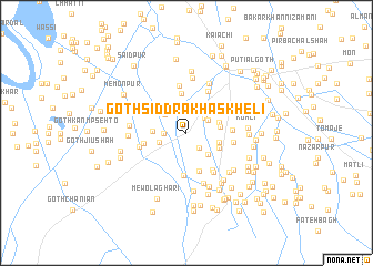 map of Goth Siddra Khāskheli