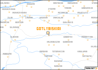 map of Gotlybiškiai
