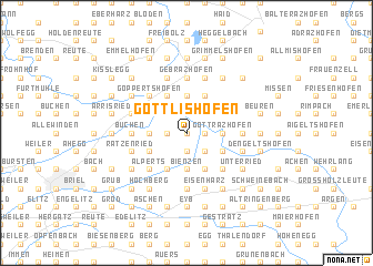 map of Göttlishofen