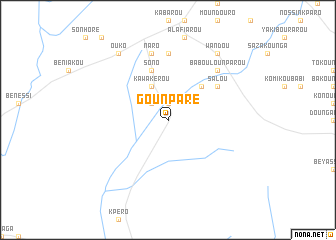 map of Gounparé