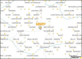 map of Gouny