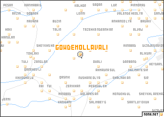 map of Gowd-e Mollā Valī