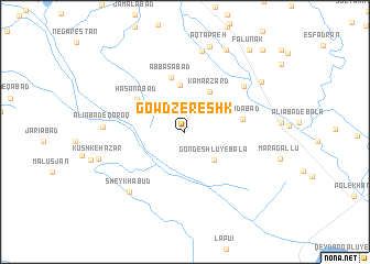 map of Gowd Zereshk