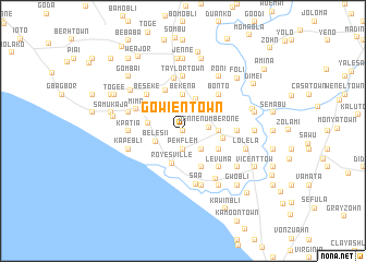 map of Gowien Town