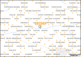 map of Gózdek