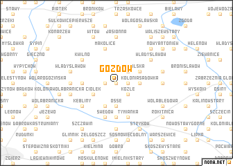 map of Gozdów