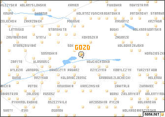 map of Gózd