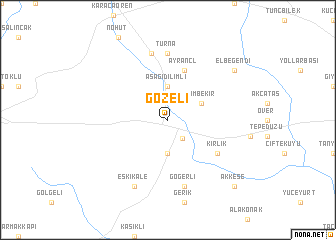 map of Gözeli