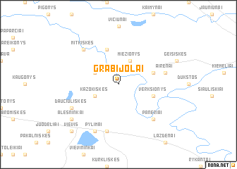 map of Grabijolai
