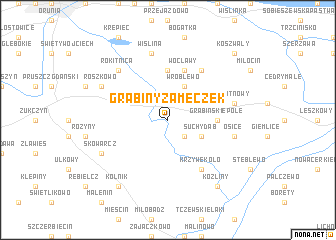 map of Grabiny-Zameczek
