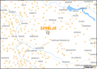 map of Grablje