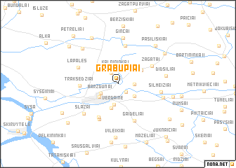 map of Grabupiai