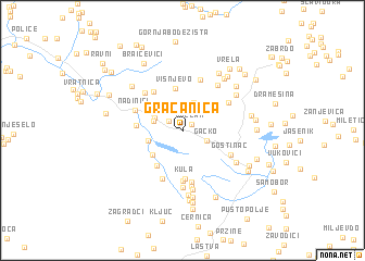 map of Gračanica