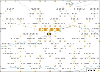 map of Gracjanów