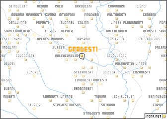 map of Grădeşti