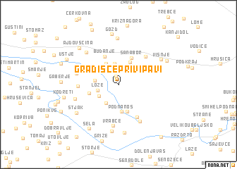 map of Gradišče pri Vipavi