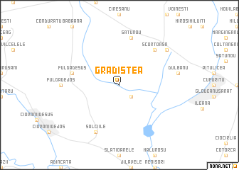 map of Grădiştea