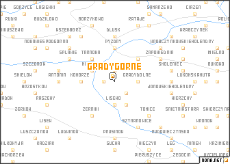 map of Grądy Górne