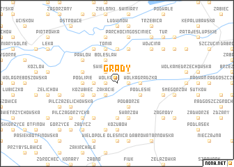 map of Grądy