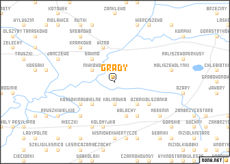map of Grądy