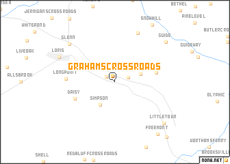 map of Grahams Crossroads