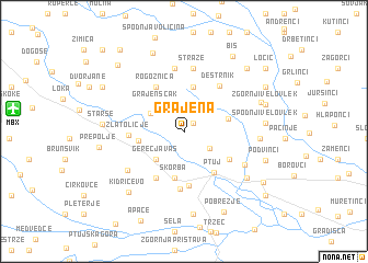 map of Grajena